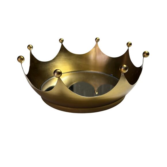 Emily & Meritt Pottery Barn Teen Gold Crown Mirror Tray - PBTeen Trinket/Jewelry